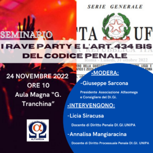 Locandina del 24 novembre 2022 Associazione Alfa Omega